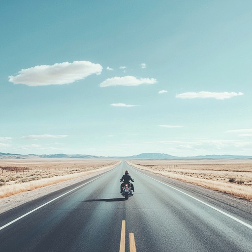 A lively hard rock track with driving guitar riffs and energetic drum beats, capturing the essence of freedom and adventure on the open road.