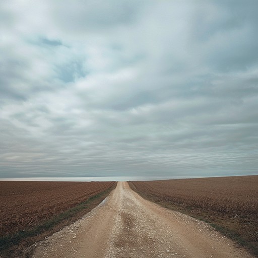 A poignant instrumental featuring a weeping steel guitar note, evoking a somber journey down memory lane on a deserted, dusty road. The melody captures the essence of heartbreak and longing, set against the backdrop of a lonesome countryside.