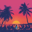 energetic synth pop rhythms for a beachside summer party.