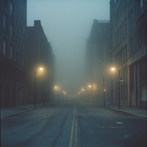 A mesmerizing blend of dark, eerie sounds interwoven with deep, resonant basslines creating an atmosphere of urban nocturnal mystery. This track uses haunting synths to evoke the feeling of wandering through foggy, dimly lit streets. Intense yet restrained, it exudes an aura of brooding introspection most suited for night time listening or introspective moments.