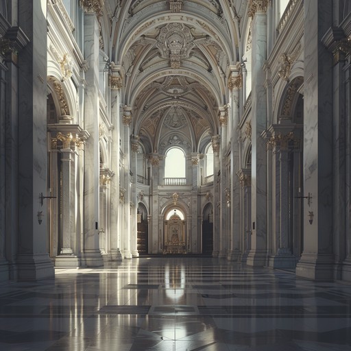 This instrumental piece merges regal baroque melodies and mysterious cathedral echoes. Harpsichord duets with strings, creating an ethereal, reverent, and haunting atmosphere. Each note reverberates through ancient stone walls, invoking grand sacred spaces and somber choral beauty.