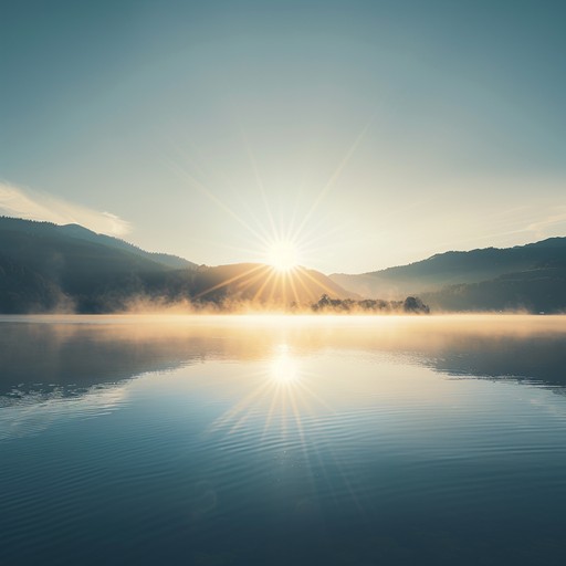 Gentle ambient sounds and harmonies mirroring the tranquility and peacefulness of an early morning dawn, ideal for meditative moments and inner peace.