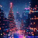 a festive synthwave track blending 80s vibes and holiday cheer