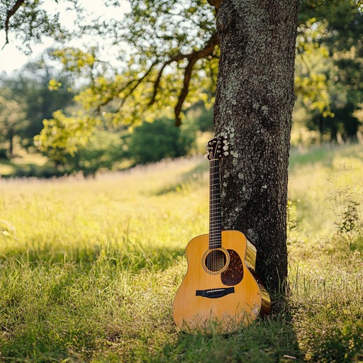 Melodic guitar and flute creating a sense of joy and connection with nature