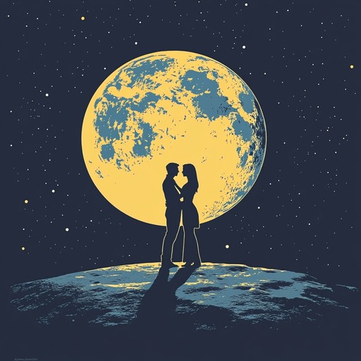 Imagine a tango performed on a lunar surface, where the movements are slow and deliberate due to reduced gravity, creating an ethereal and otherworldly atmosphere. The crisp sound of traditional tango bandoneón blends seamlessly with electronic ambient textures, forming an exquisite fusion of earthbound emotions and cosmic serenity.