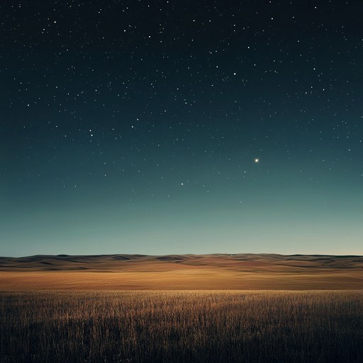 Imagine a calm and starlit prairie under a vast night sky, with the gentle hum of crickets. The melody flows like a slow breeze, evoking a dreamy and nostalgic feel as if one is recalling precious memories by a campfire. The soft strumming of the guitar encapsulates the warmth of a serene country night.