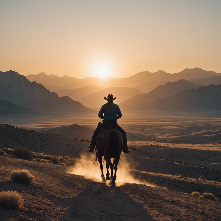 Echoes of a bygone era pervade through the music, as the lone rider contemplates his solitary journey through endless deserts, the melody becoming a tribute to the enduring spirit of the western frontier.