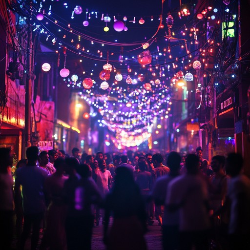 Immerse yourself in a thrilling soundscape that captures the essence of nighttime city festivities. Electric guitar riffs, sparkling synths, and pulsating beats create an atmosphere of pure exhilaration and joy.