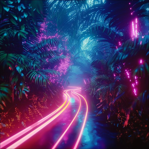 Imagine racing through a neon lit jungle, heart pounding, adrenaline surging, as you navigate complex rhythms and unconventional sonic textures. Futuristic synthesizers mixed with tribal drum patterns create a unique, high energy auditory experience.