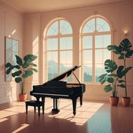 soft piano with ambient undertones