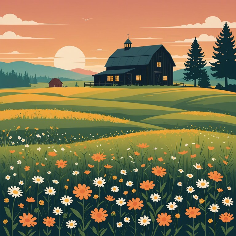 This track features soothing bluegrass music that encompasses a gentle and serene auditory landscape, ideal for relaxation or background ambiance. The piece uses traditional instruments to create a tapestry of sound that is both comforting and intricate, with understated melodies that evoke the simplicity and beauty of a quiet country meadow.