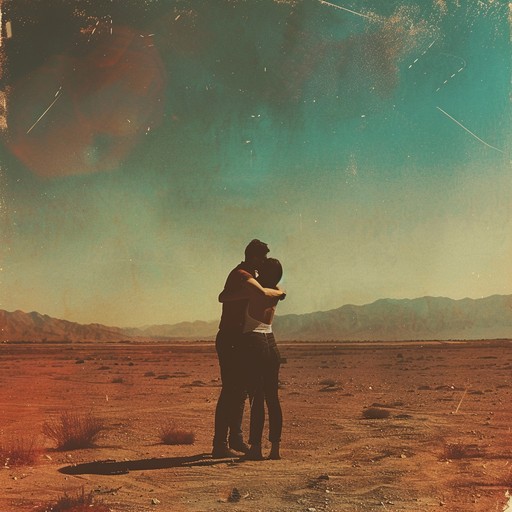 Embrace the raw intensity of a passionate romance set against the vast solitude of the desert. The acoustic guitar paints vivid images of fiery sunsets and heartfelt tales, blending traditional western sounds with a modern flair.