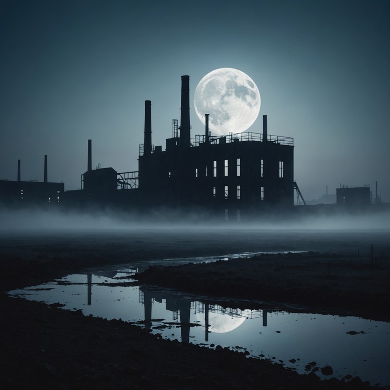 Immerse yourself in a sonic exploration of abandonment and haunting through the synergistic blend of heavy industrial tones and rock’s raw energy. The composition creates a vivid auditory experience of night in a forgotten steel mill, with each note reverberating like ghostly whispers between cogs.