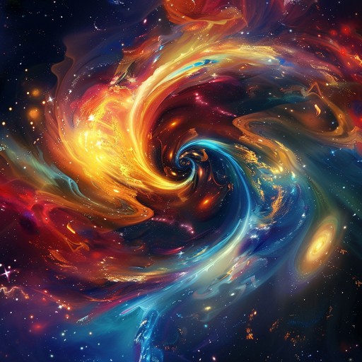 This instrumental features spacey, swirling guitar riffs and heavy, energetic beats that blend danceable rhythms with psychedelic rock's hypnotic textures, creating an ecstatic and otherworldly vibe perfect for a cosmic dance floor adventure