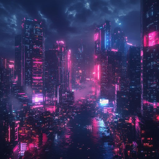 A vibrant instrumental track that merges the nostalgic sounds of 1980s synthwave with contemporary rnb rhythms, creating a bold and energetic soundscape reminiscent of neon lit city nights.