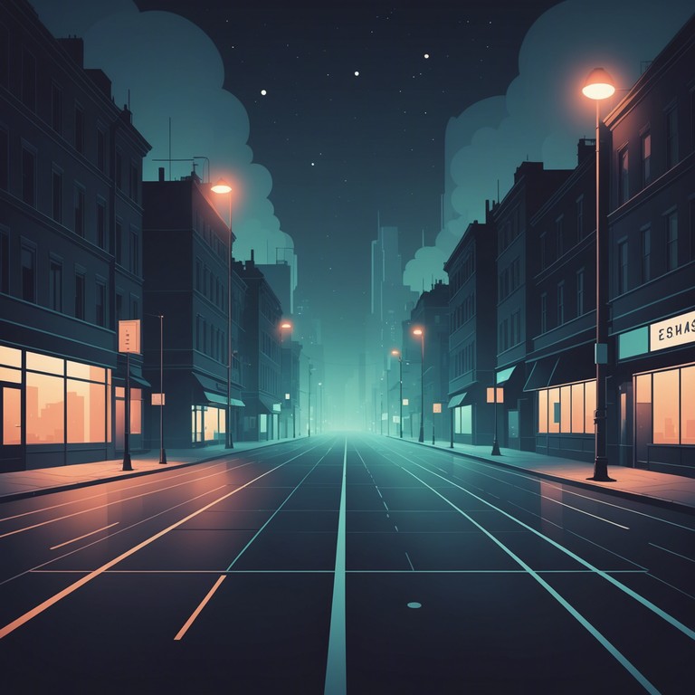 This track encapsulates the essence of a serene midnight walk through soft lit urban streets, with laid back trip hop beats and a hypnotic flow that immerses the listener in a soothing nocturnal ambiance. Fueled by the gentle strumming of an electric guitar paired with understated electronic elements, the composition invites reflection and tranquility.