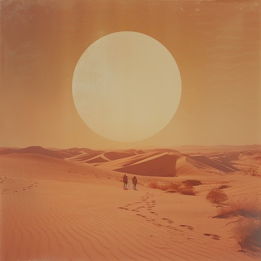 This track simulates the intense heat of a desert under the midday sun, blending sweltering ambient sounds with the exotic rhythms that suggest a captivating mirage on the horizon