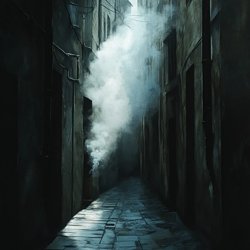This track employs a fusion of smooth trip hop beats with a moody, urban twist, featuring rich atmospheric synths and a deep bassline that captures the essence of a dimly lit cityscape at night. The intricate layers of sound create a deeply textured auditory experience that echoes the complexity of urban life, blending elements of mystery and elegance amongst the shadows of towering skyscrapers.