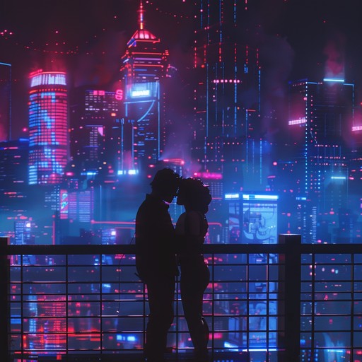 This instrumental track combines pulsating electronic beats with lush synth melodies to create a sonic landscape of a futuristic romance. The dynamic shifts from driving rhythms to tender, ambient sections echo a passionate love story in a neon lit metropolis.