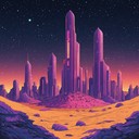 a cyberpunk journey through exotic sounds in neon lit landscapes