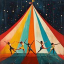 upbeat, playful beats with whimsical circus melodies.