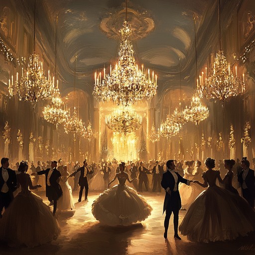 Capture the exuberance of baroque with an uplifting, joyful symphony. The piece employs rapid string sections, intricate harpsichord embellishments, and dynamic changes to evoke an atmosphere of celebration and euphoria, transporting listeners to a grand 18th century ballroom filled with vibrant dance.