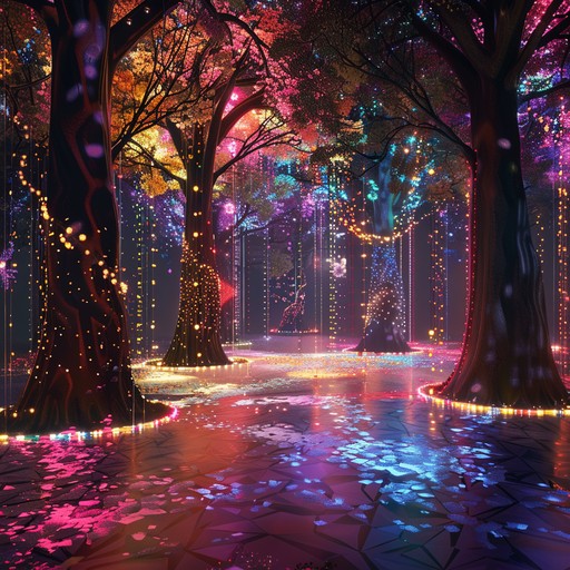 An enchanting and upbeat melody that evokes the feeling of a whimsical dance party in a magical forest. Sparkling chimes and lush strings create an atmosphere of joy and wonder, making listeners feel like they are part of an otherworldly celebration. Perfect for creating a light hearted and captivating mood.