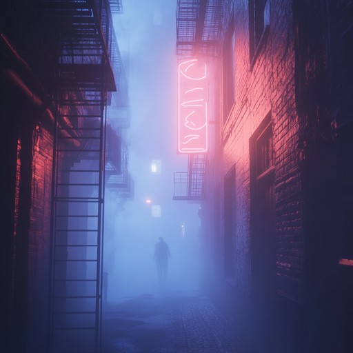 An evocative instrumental rock composition featuring ambient guitars and subtle rhythms, painting a sonic picture of deserted city streets shrouded in darkness and mystery