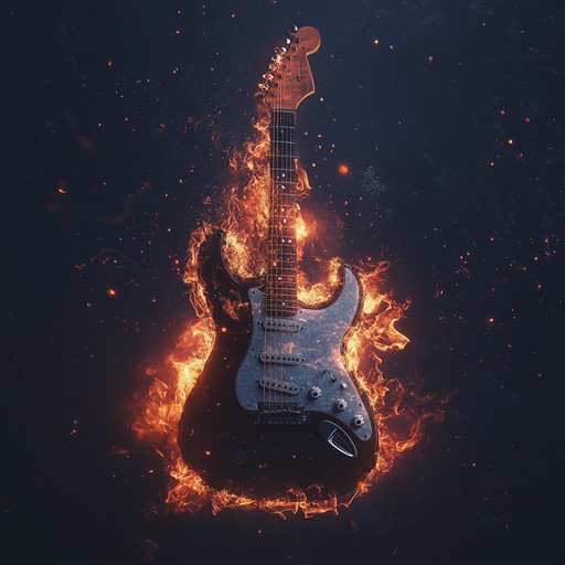 An instrumental rock song that conveys intense passion through electrifying guitar solos and driving rhythms, building to a powerful climax that embodies the raw emotions of a heart in turmoil.