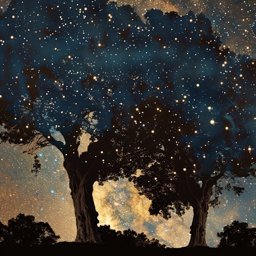 Walk through an ancient starlit forest as the whispers of the wind and gentle cosmic tones intertwine, guiding you into a deeply tranquil and wondrous realm.