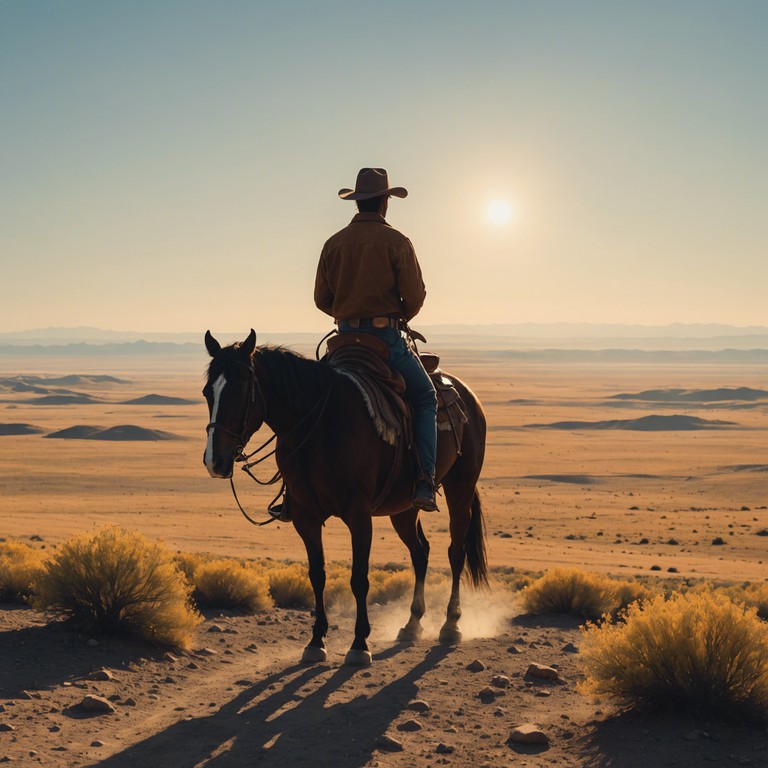 An instrumental blend where classic sertanejo melodies intertwine with the epic operatic approach, capturing the sounds of vast landscapes and heartfelt stories. This piece uses traditional elements and infuses them with grand, expansive opera vibes, portraying the daily life and dreams of a cowboy in the brazilian outback.