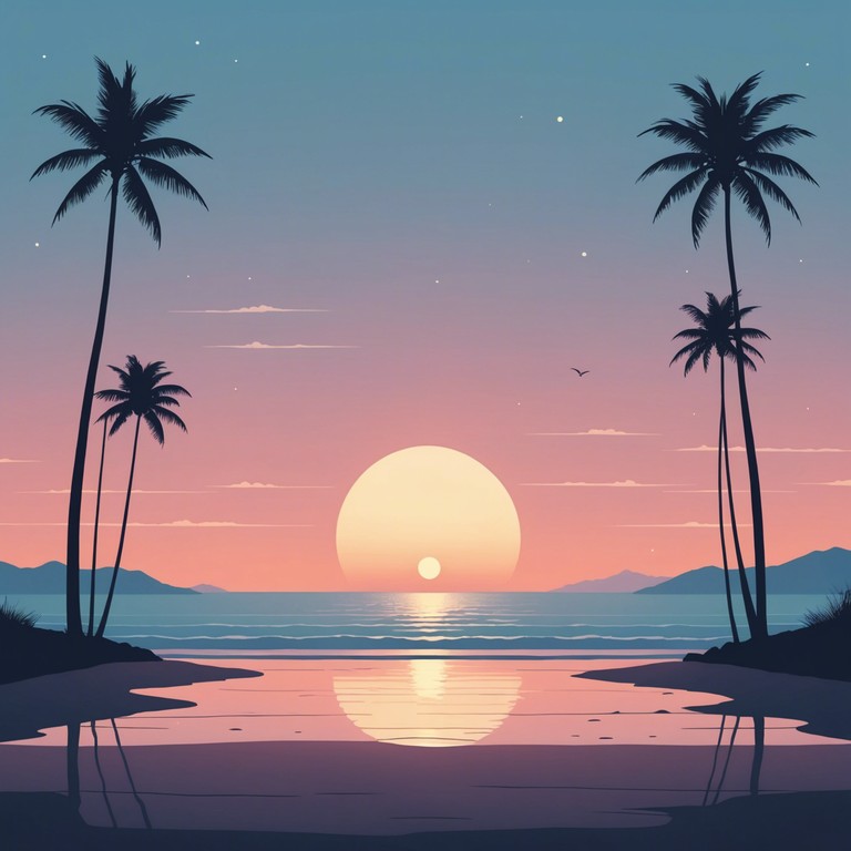 Similar to 'sunset samba serenade', this song is an auditory journey to calmness and contemplation, with each note providing a soundtrack for evening reflections by the seaside. Gentle strums of the guitar blend with soft, rhythmic undulations, emphasizing the serene setting of a beach as daylight fades.