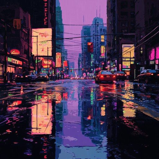 Ethereal synths and atmospheric pads create a haunting, melancholic journey through neon lit, rain soaked city streets, evoking a sense of longing and introspection