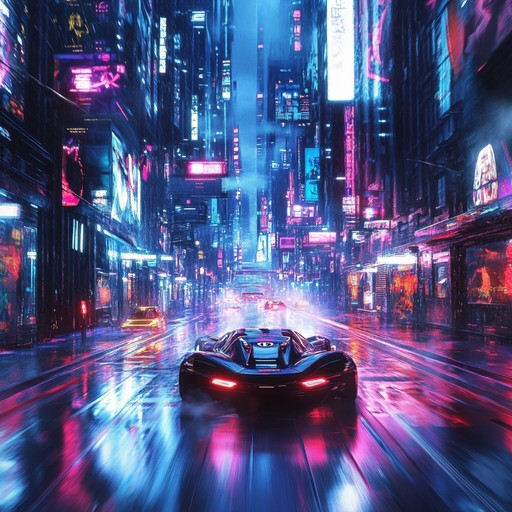 Experience the adrenaline rush of high speed street racing through neon lit futuristic cities. This track combines aggressive synths, rapid beats, and dynamic energy to evoke the essence of a cyberpunk race. Perfect for vr driving simulations or action packed scenes.