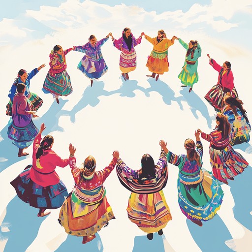 A joyous instrumental with colorful rhythms and bright harmonies reflecting various ethnic music traditions. This uplifting piece celebrates the unity and diversity of global cultures, weaving a vibrant and harmonious tapestry.