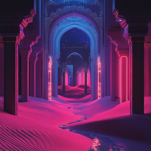 An instrumental futuristic house composition that fuses traditional middle eastern instruments with cutting edge electronic production. The track creates a surreal atmosphere, combining haunting desert melodies with pulsating electronic rhythms, transporting listeners to a cybernetic oasis where ancient meets future.