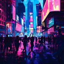 energetic urban groove with vibrant nocturnal street vibes