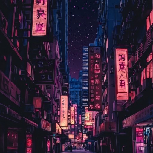 An instrumental track combining synthpop and ambient elements to evoke a solitary walk through quiet city streets at night, with layered synth textures and gentle rhythms creating a reflective and melancholic atmosphere.