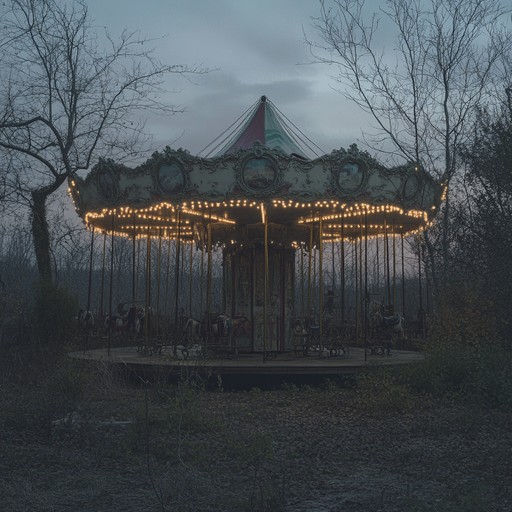 This track captures the eerie charm of a forgotten carnival with haunting melodies and vintage synths. Its nostalgic feel transports listeners to moody moments of childhood memories, blending surreal soundscapes with a melancholic undertone.