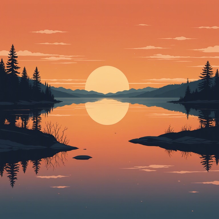 This track offers a serene soundscape ideal for unwinding after a long day, featuring soft, melodious tunes that mimic the peaceful flow of water at sunset. Perfect for relaxation and reflection.