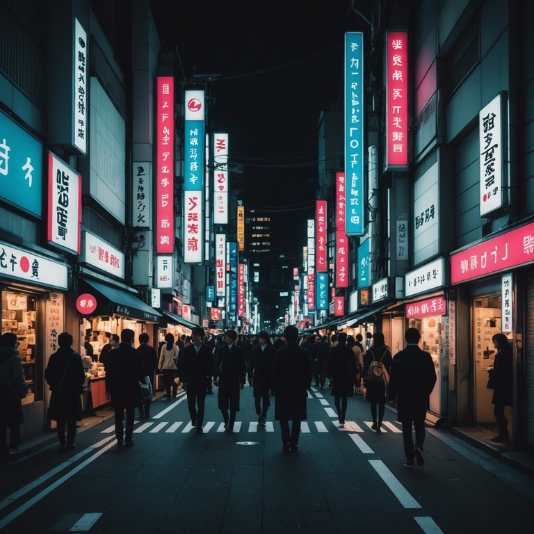 Imagine navigating tokyo's bustling shibuya crossing at night, with neon lights casting vibrant colors and energizing every step. The music encapsulates the dynamic pulse of the city, blending modern electronic elements with traditional japanese instruments, creating a sound that is both exhilarating and heartwarming. This track is designed to bring the listener straight into the heart of urban japan, where tradition meets contemporary in a harmonious dance.