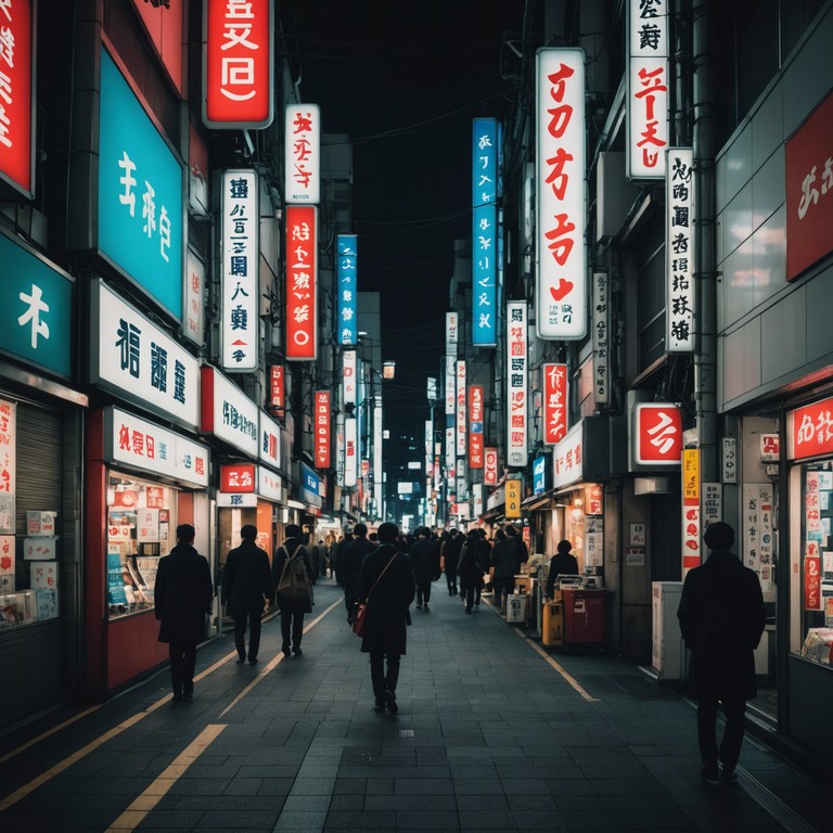 Imagine a serene night walk under the buzzing neon lights of tokyo, where soft, pulsating electronic beats merge with the distant chatter and city sounds. This track embodies the calmness amidst the urban chaos, with a flow that feels like a soothing midnight breeze brushing against your face. The composition uses an ethereal synthesizer to create a gentle yet immersive soundscape, blending traditional japanese instrumental undertones with modern chill edm vibes.