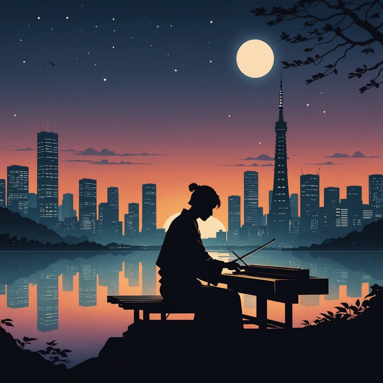 This instrumental track blends the feeling of longing and the energetic pulse of tokyo's night life with subtle, melancholic melodies that evoke a sense of yearning amid the bustling cityscape. A koto plays the main theme, imbuing the song with a traditional japanese touch while maintaining a modern jpop feel.