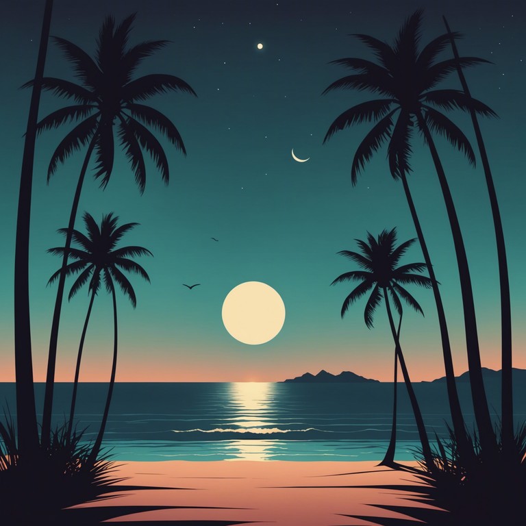 Imagine a serene tropical beach under a full moon, where the soft rustling of palm trees gradually morphs into a spine chilling melody, creating an unsettling atmosphere that’s both beguiling and eerie. The piece uses minimalist tropical sounds laced with haunting musical elements to evoke a sense of isolation and mystery.