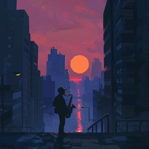 A soulful saxophone drifts through a quiet cityscape as the sun sets, painting the streets with a bittersweet hue. The melody weaves tales of past loves and lost opportunities, reminiscent of a nostalgic evening walk through familiar yet distant lanes.