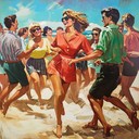 vibrant instrumental embodying 1960s summer beach party energy