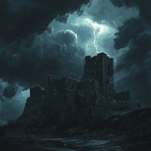 A deeply emotional orchestral piece depicting the fall of a once great kingdom, filled with sorrowful strings, haunting woodwinds, and majestic brass. The crescendo builds to a powerful, yet melancholic end, evoking scenes of a fallen castle now left in silence. Perfect for creating an epic, reflective atmosphere.