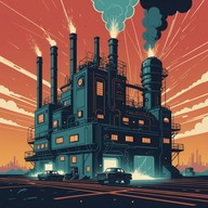 heavy beats, distorted guitars, industrial vibes.