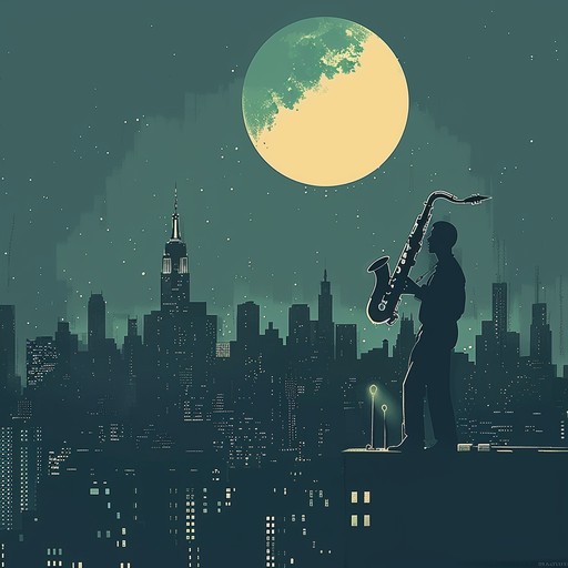 This groovy instrumental track features a smooth saxophone over a funky jack swing rhythm, evoking a sense of nocturnal intrigue and mystery, perfect for late night listening.