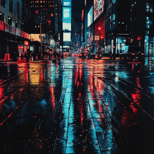 Immerse in an urban nightscape where shimmering synths float over rhythmic city beats. The melody captures the fleeting essence of neon lights reflecting on rain wet streets, conjuring a dreamlike aura amidst the bustling urban life. Experience the serene beauty and untouched mystery, akin to an otherworldly serenade in a concrete jungle.